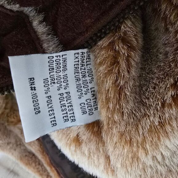 DONA MICHI Womens Genuine Leather Jacket Size XXL Brown Western Y2k Bohemian - Picture 5 of 9